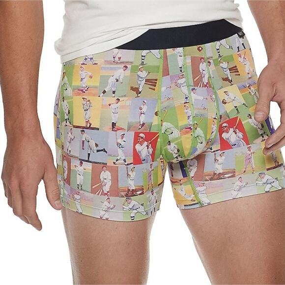 NWT Baseball Collage Boxer Briefs by Nth Degree size Large - Picture 2 of 8